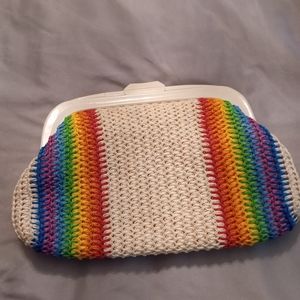 Rainbow Vintage Clutch
